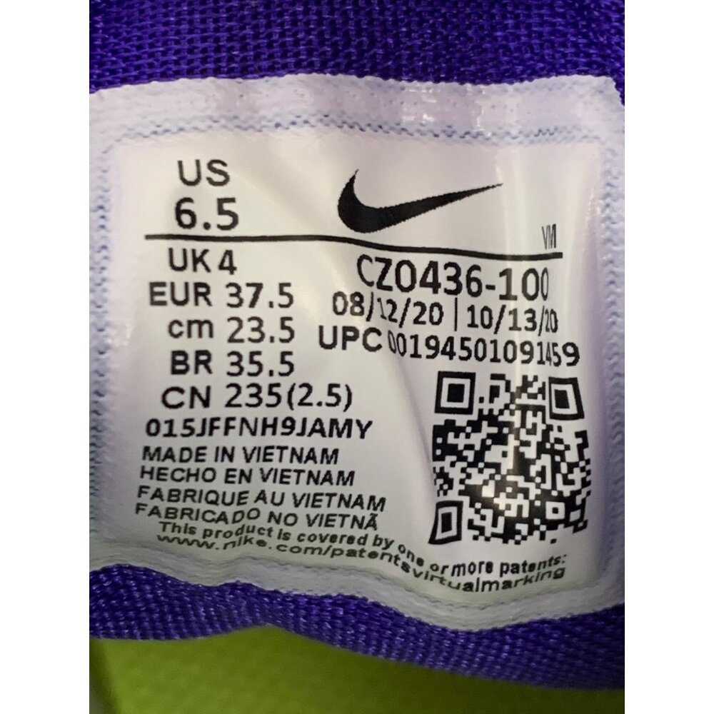 Nike Air Max Womens Sneakers 6.5 White neon Mesh Lace-Up Athletic Shoes 8969 - Picture 2 of 11